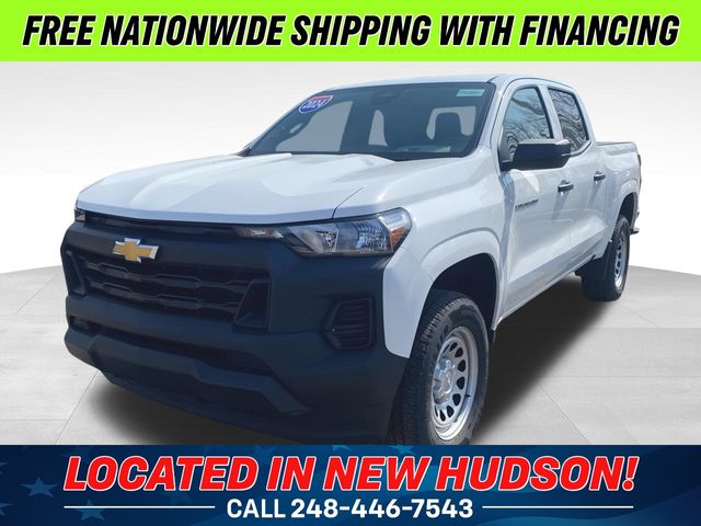 Summit White 2024 Chevrolet Colorado Work Truck Crew Cab 4WD Pickup Truck Four-Wheel Drive 8-Speed Automatic