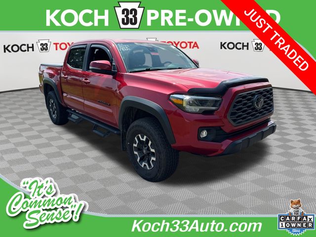 Barcelona Red Metallic 2021 Toyota Tacoma TRD Off Road Double Cab 4WD Pickup Truck Four-Wheel Drive 6-Speed Automatic