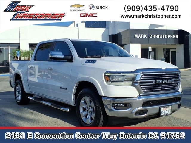 Bright White Clearcoat 2021 RAM 1500 Laramie Crew Cab RWD Pickup Truck 4X2 8-Speed Automatic