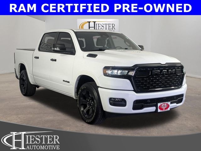 Bright White Clearcoat 2025 RAM 1500 Big Horn Crew Cab RWD Pickup Truck 4X2 8-Speed Automatic