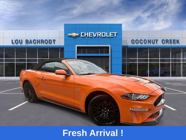 Orange 2021 Ford Mustang Convertible Rear-Wheel Drive Automatic