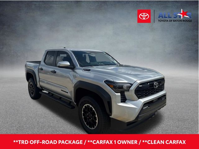 Silver 2025 Toyota Tacoma TRD Off-Road Double Cab 4WD Pickup Truck Four-Wheel Drive 8-Speed Automatic