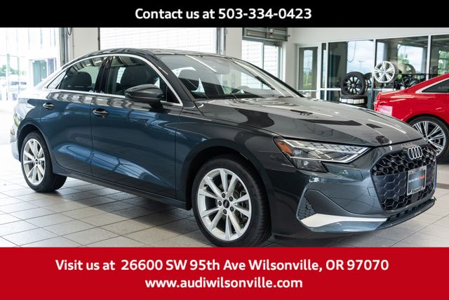 Manhattan Gray Metallic 2025 Audi A3 Sedan All-Wheel Drive 7-Speed Automatic