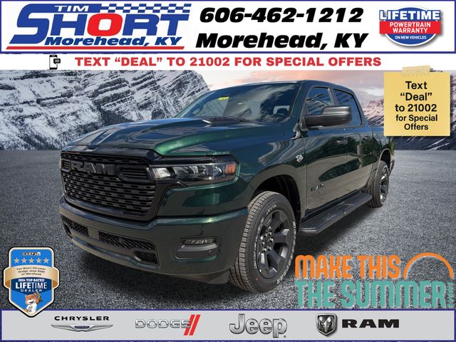 Serrano Green Metallic 2026 RAM 1500 Pickup Truck Four-Wheel Drive 8-Speed Automatic