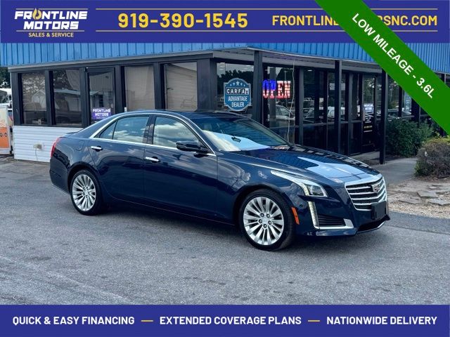 Dark Adriatic Blue Metallic 2018 Cadillac CTS 3.6L Premium Luxury AWD Sedan All-Wheel Drive 8-Speed Automatic