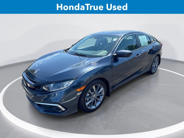 Cosmic Blue Metallic 2019 Honda Civic Sedan Front-Wheel Drive Continuously Variable Transmission