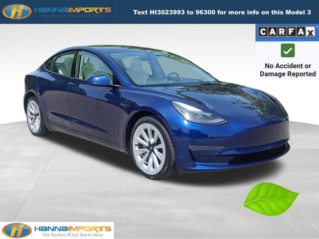 Deep Blue Metallic 2023 Tesla Model 3 RWD Sedan Rear-Wheel Drive 1-Speed Automatic