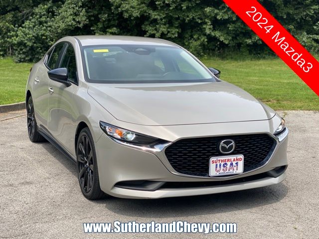 Gray (Platinum Quartz Metallic) 2024 Mazda MAZDA3 Sedan Front-Wheel Drive 6-Speed Automatic