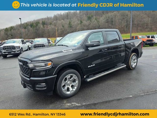 Diamond Black Crystal Pearlcoat 2025 RAM 1500 Big Horn Crew Cab 4WD Pickup Truck Four-Wheel Drive 8-Speed Automatic