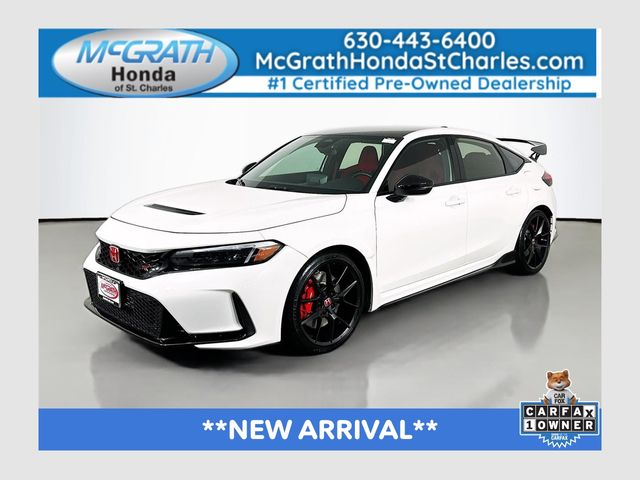 Championship White 2025 Honda Civic Type R FWD Hatchback Front-Wheel Drive 6-Speed Manual