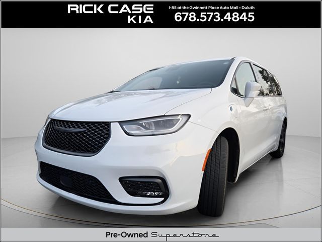 Bright White Clearcoat 2022 Chrysler Pacifica Hybrid Minivan Front-Wheel Drive Continuously Variable Transmission