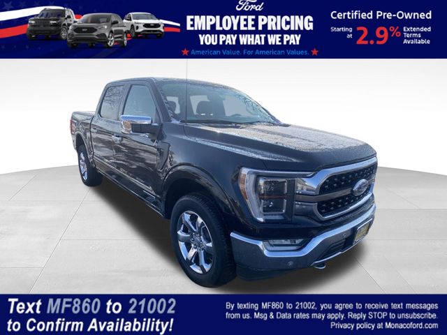 Black Metallic 2022 Ford F-150 King Ranch SuperCrew 4WD Pickup Truck Four-Wheel Drive Automatic