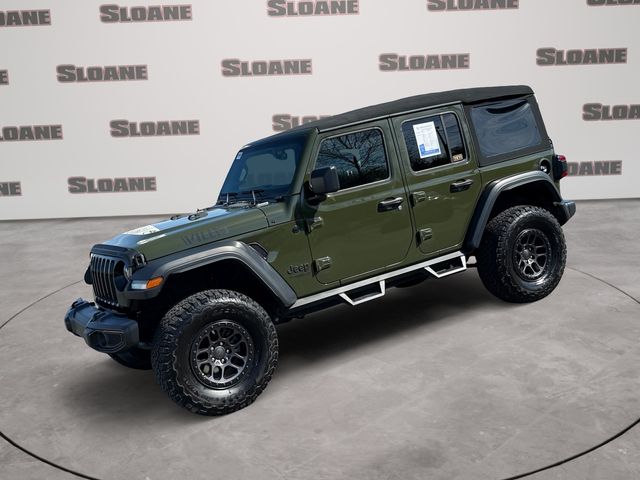 Sarge Green Clearcoat 2022 Jeep Wrangler Unlimited Willys 4WD SUV / Crossover Four-Wheel Drive 8-Speed Automatic