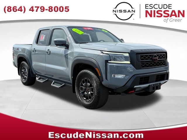 Boulder Gray Pearl 2023 Nissan Frontier PRO-4X Crew Cab 4WD Pickup Truck Four-Wheel Drive 9-Speed Automatic