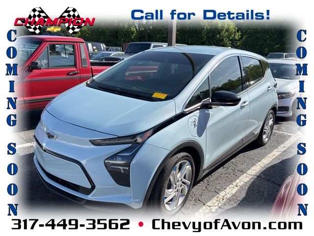 Tide Metallic (Ice Blue) 2023 Chevrolet Bolt EV 1LT FWD Hatchback Front-Wheel Drive 1-Speed Automatic