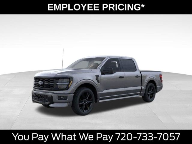 Gray Metallic 2025 Ford F-150 STX SuperCrew 4WD Pickup Truck Four-Wheel Drive Automatic