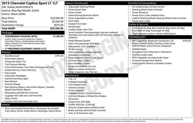 2015 Chevrolet Captiva Sport LT - Main Image