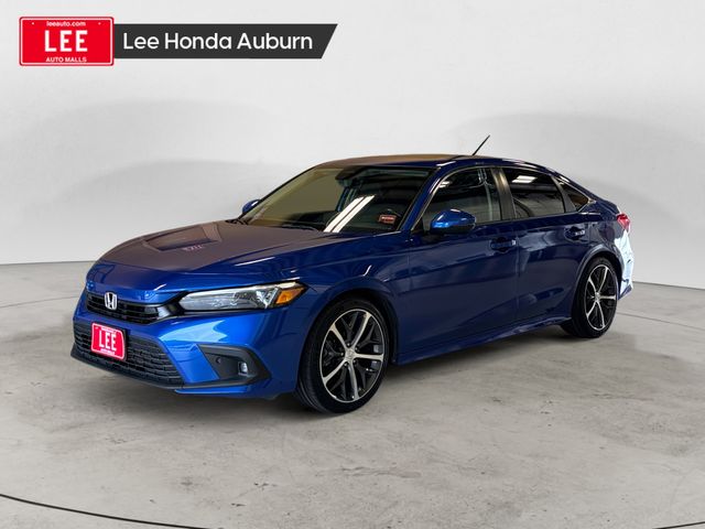 Aegean Blue Metallic 2024 Honda Civic Sedan Front-Wheel Drive Continuously Variable Transmission