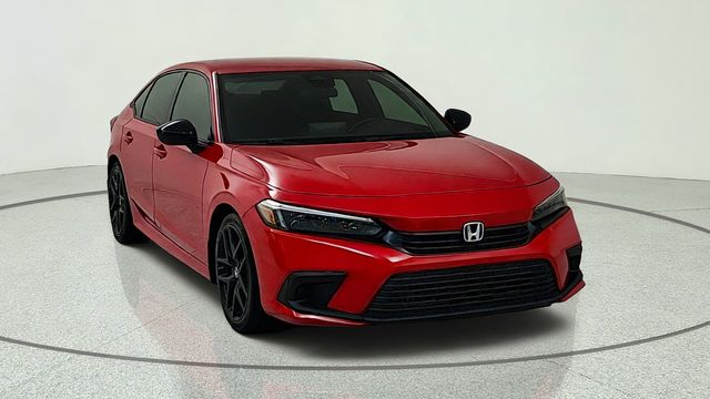 Red 2024 Honda Civic Sedan Front-Wheel Drive Continuously Variable Transmission