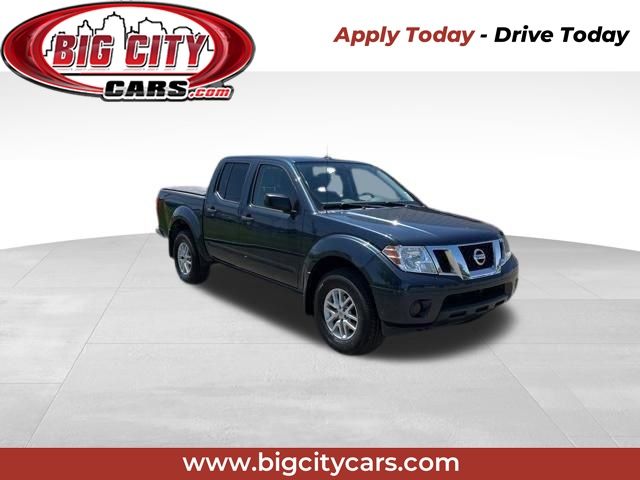 Arctic Blue Metallic 2018 Nissan Frontier SV V6 Crew Cab 4WD Pickup Truck Four-Wheel Drive 5-Speed Automatic Overdrive