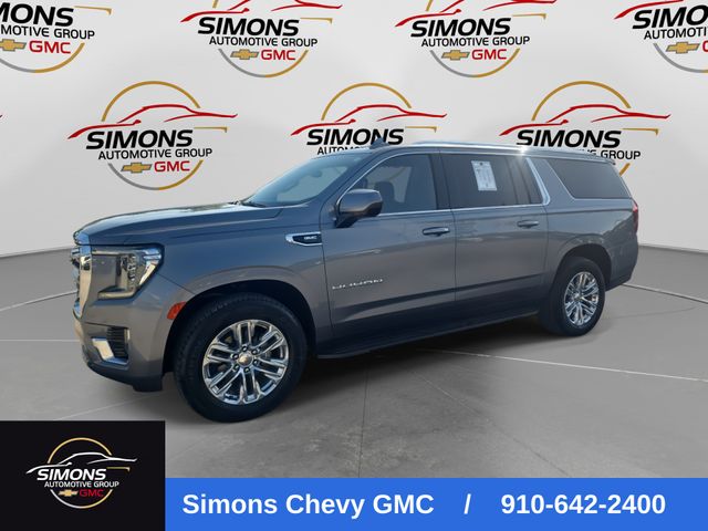 Gray (Satin Steel Metallic) 2022 GMC Yukon XL SUV / Crossover Four-Wheel Drive
