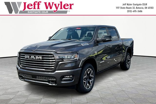 Gray 2026 RAM 1500 Laramie Crew Cab 4WD Pickup Truck Four-Wheel Drive Automatic