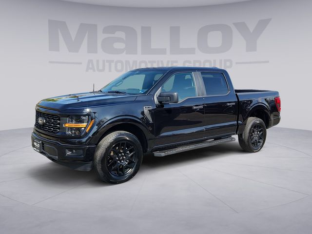 Agate Black Metallic 2024 Ford F-150 STX 4dr SuperCrew 4WD Pickup Truck Four-Wheel Drive Automatic