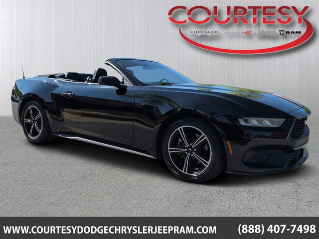 Shadow Black 2024 Ford Mustang Convertible Rear-Wheel Drive Automatic