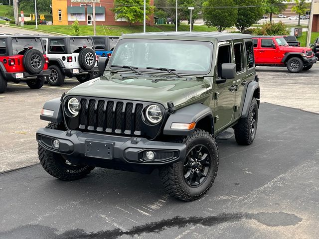Used 2021 Jeep Wrangler Unlimited Willys with VIN 1C4HJXDN6MW683629 for sale in Kansas City