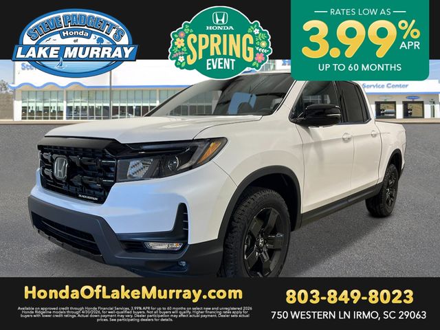 Platinum White Pearl 2026 Honda Ridgeline Black Edition AWD Pickup Truck All-Wheel Drive 9-Speed Automatic