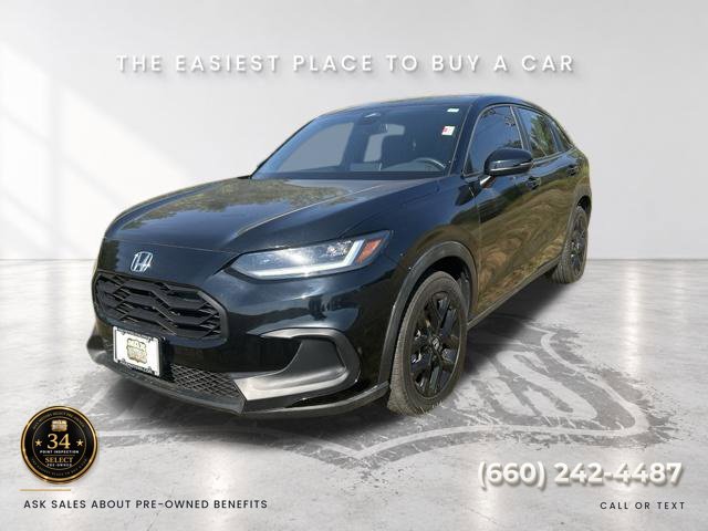 Crystal Black Pearl 2023 Honda HR-V SUV / Crossover Front-Wheel Drive Continuously Variable Transmission