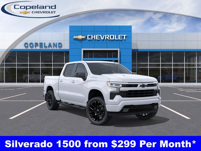 Summit White 2026 Chevrolet Silverado 1500 RST Crew Cab 4WD Pickup Truck Four-Wheel Drive Automatic