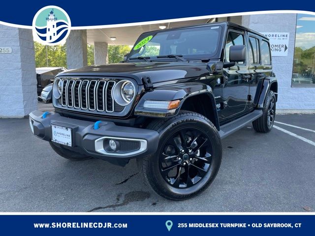 Black Clearcoat 2024 Jeep Wrangler 4xe Sahara 4WD SUV / Crossover Four-Wheel Drive 8-Speed Automatic