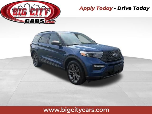 Blue Metallic 2021 Ford Explorer SUV / Crossover All-Wheel Drive Automatic