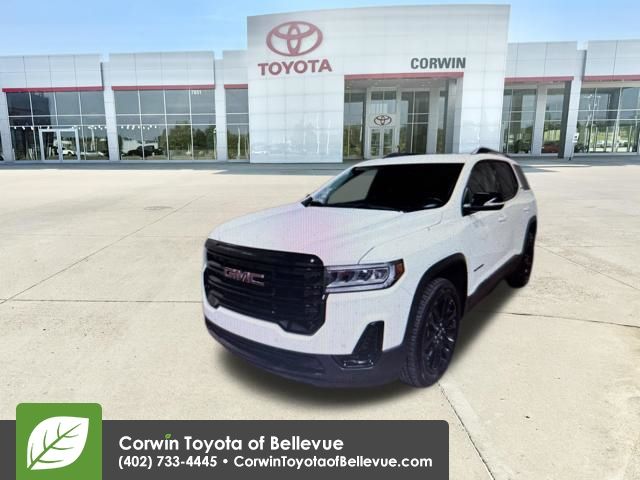 Summit White 2023 GMC Acadia SLE AWD SUV / Crossover Four-Wheel Drive 9-Speed Automatic