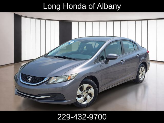 Silver 2014 Honda Civic Sedan Front-Wheel Drive Continuously Variable Transmission