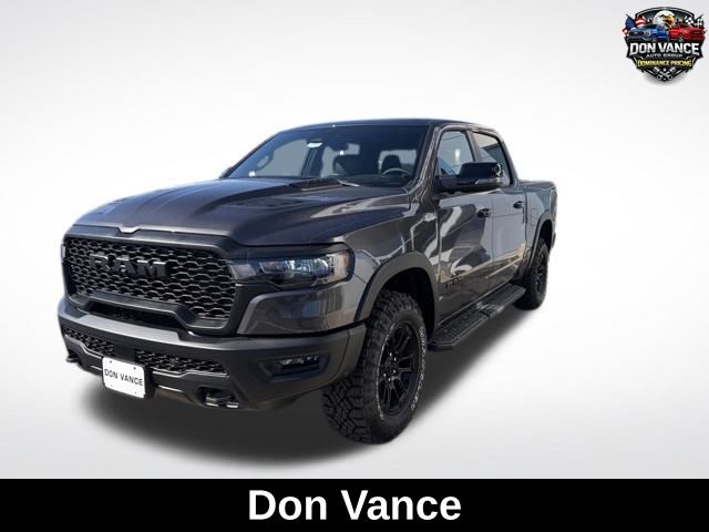 Gray (Granite Crystal Metallic Clearcoat) 2026 RAM 1500 Rebel Crew Cab 4WD Pickup Truck Four-Wheel Drive 8-Speed Automatic