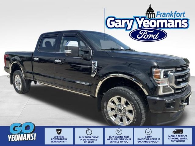 Black Metallic 2020 Ford F-250 Super Duty Platinum Crew Cab 4WD Pickup Truck Four-Wheel Drive Automatic