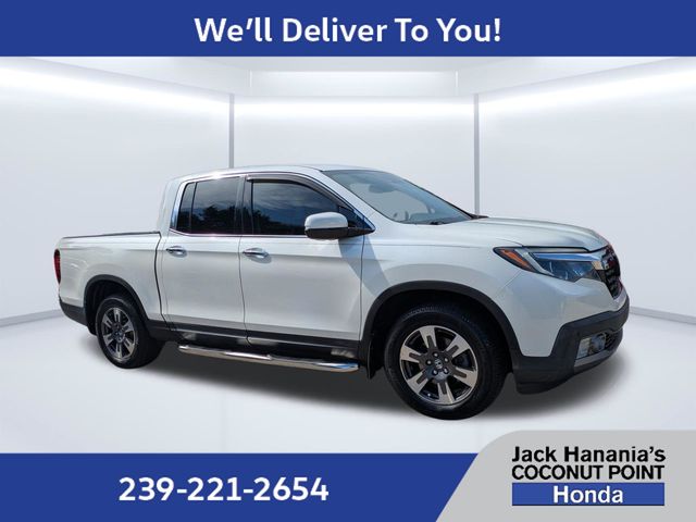 Platinum White Pearl 2019 Honda Ridgeline Pickup Truck All-Wheel Drive 6-Speed Automatic