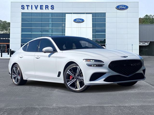 Alta White 2025 Genesis G70 3.3T Sport Advanced RWD Sedan Rear-Wheel Drive 8-Speed Automatic