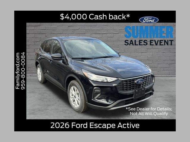 Agate Black Metallic 2026 Ford Escape SUV / Crossover All-Wheel Drive 8-Speed Automatic