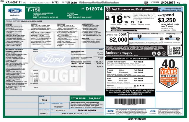 used 2018 Ford F-150 car, priced at $27,999