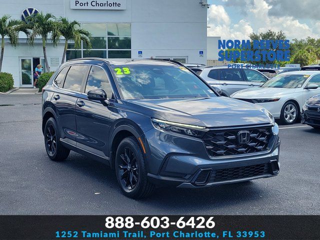 Gray 2023 Honda CR-V Hybrid Sport AWD SUV / Crossover All-Wheel Drive Continuously Variable Transmission