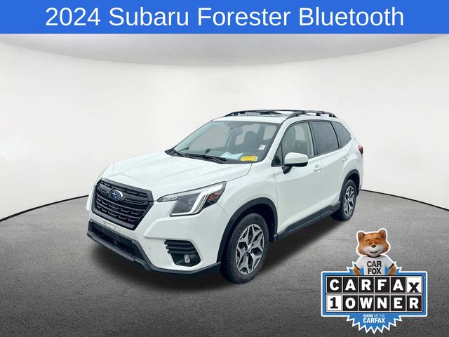 Crystal White Pearl 2024 Subaru Forester Premium Crossover AWD SUV / Crossover All-Wheel Drive Continuously Variable Transmission