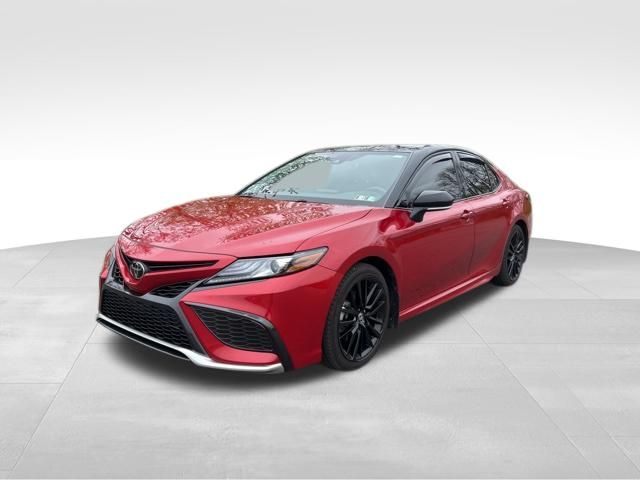 Supersonic Red/Midnight Black Metallic 2024 Toyota Camry XSE AWD Sedan All-Wheel Drive 8-Speed Automatic