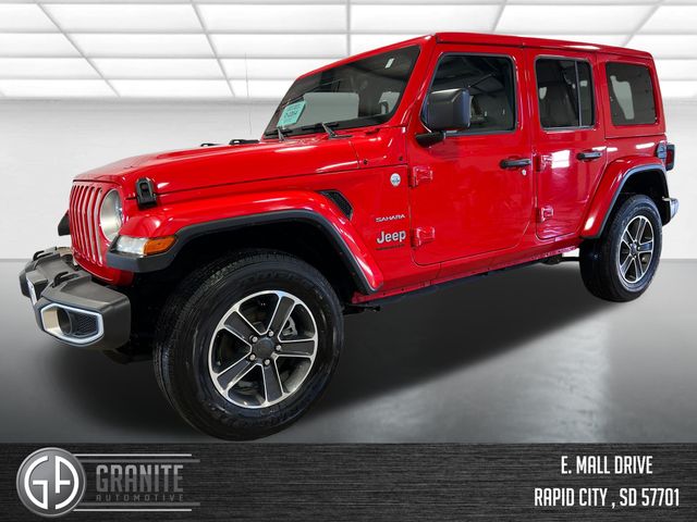 Firecracker Red Clearcoat 2023 Jeep Wrangler Sahara 4-Door 4WD SUV / Crossover Four-Wheel Drive 8-Speed Automatic
