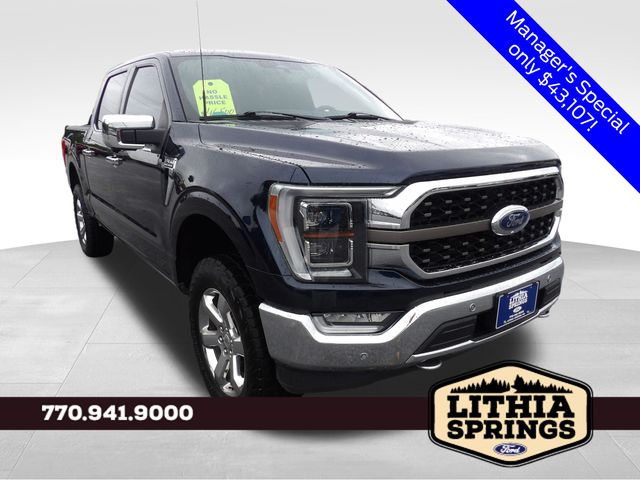 Blue Metallic 2023 Ford F-150 Pickup Truck Four-Wheel Drive Automatic