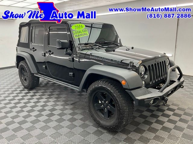 Black Clearcoat 2016 Jeep Wrangler SUV / Crossover Four-Wheel Drive 6-Speed Manual