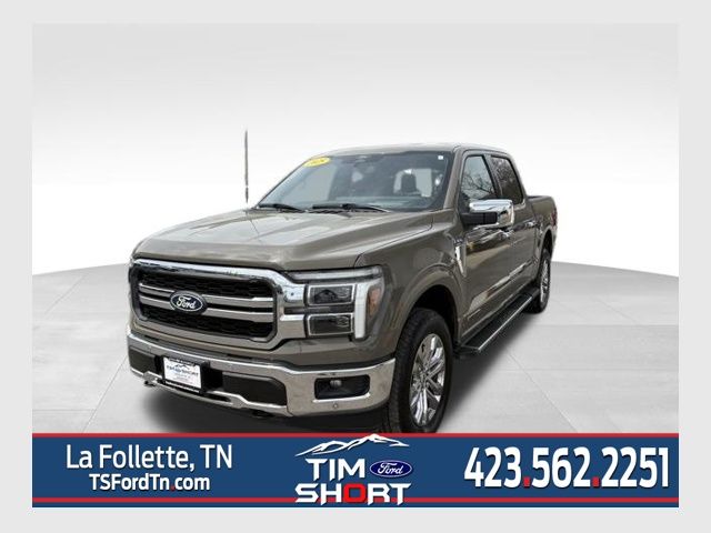 Gray 2025 Ford F-150 Lariat SuperCrew 4WD Pickup Truck Four-Wheel Drive Automatic