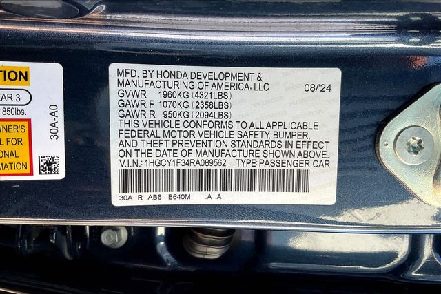 Used 2024 Honda Accord Sedan